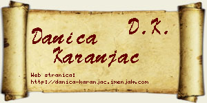 Danica Karanjac vizit kartica
